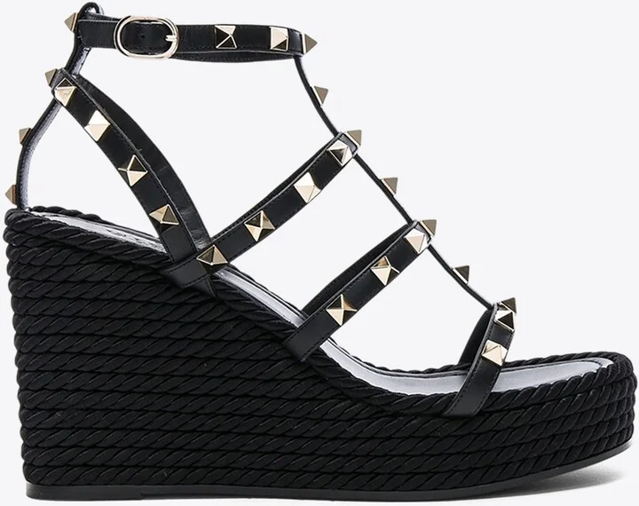 Rockstud 100 Espadrille Wedge Sandals