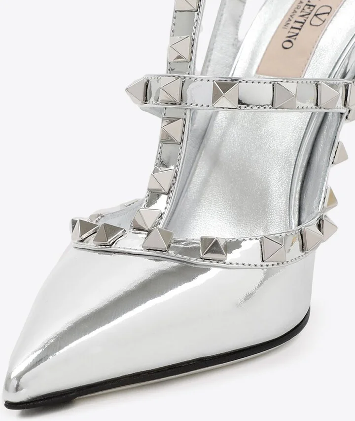 Rockstud 100 Mirror Leather Pumps - Image 2