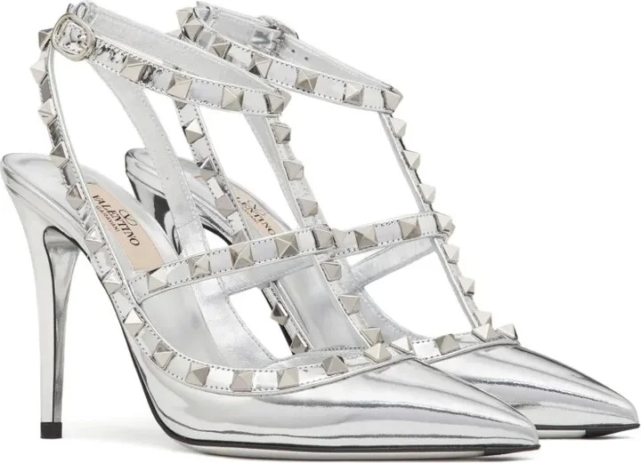 Rockstud 100mm ankle-strap pumps - Image 2