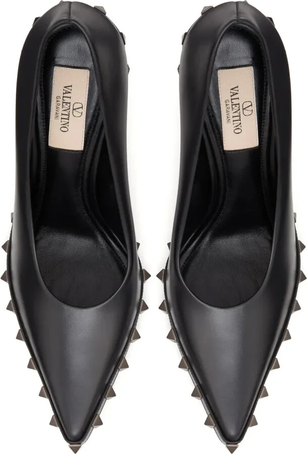 Rockstud 100mm leather pumps - Image 4