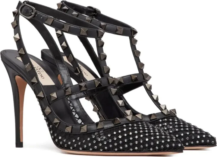 Rockstud 100mm rhinestone-embellished pumps - Image 2