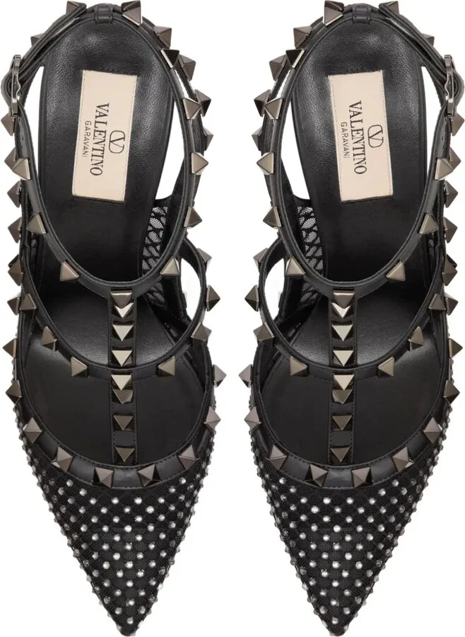 Rockstud 100mm rhinestone-embellished pumps - Image 4