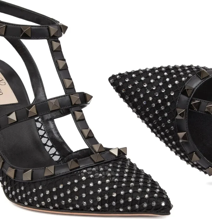 Rockstud 100mm rhinestone-embellished pumps - Image 5