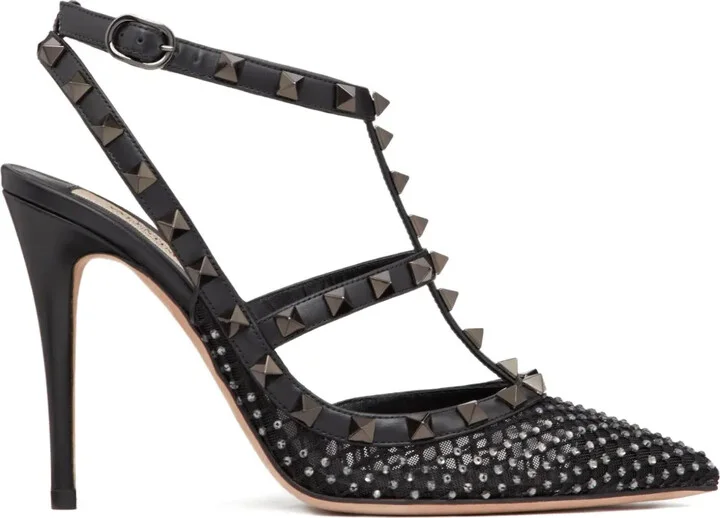 Rockstud 100mm rhinestone-embellished pumps