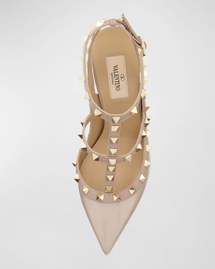 Rockstud 100mm Slingback High-Heel Pumps - Image 5