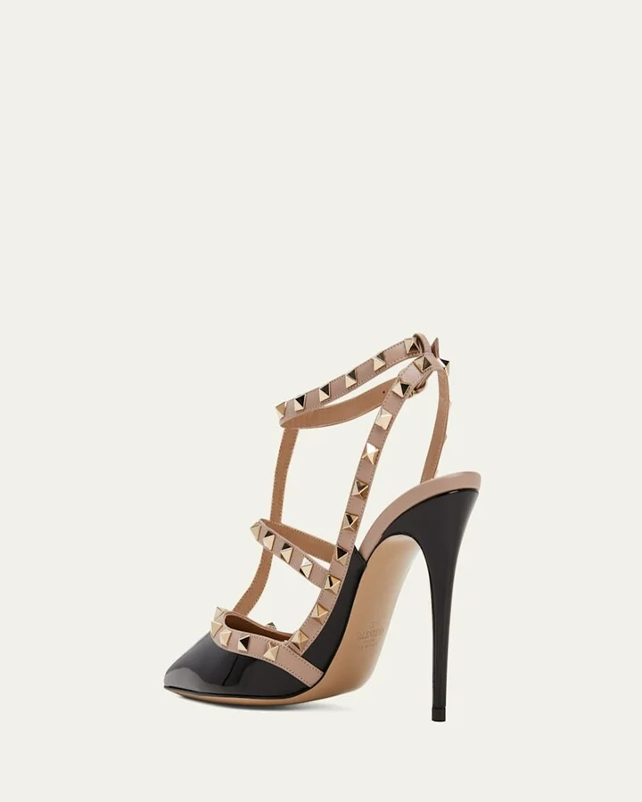 Rockstud 100mm Slingback High-Heel Pumps - Image 2