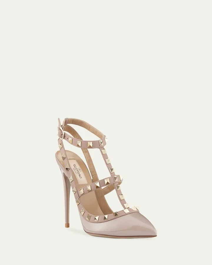 Rockstud 100mm Slingback High-Heel Pumps - Image 5