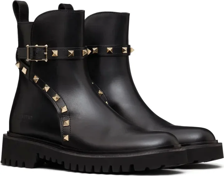 Rockstud 40mm leather ankle boots - Image 2