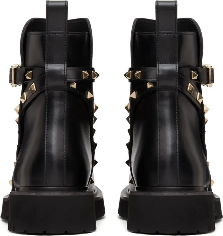 Rockstud 40mm leather ankle boots - Image 3