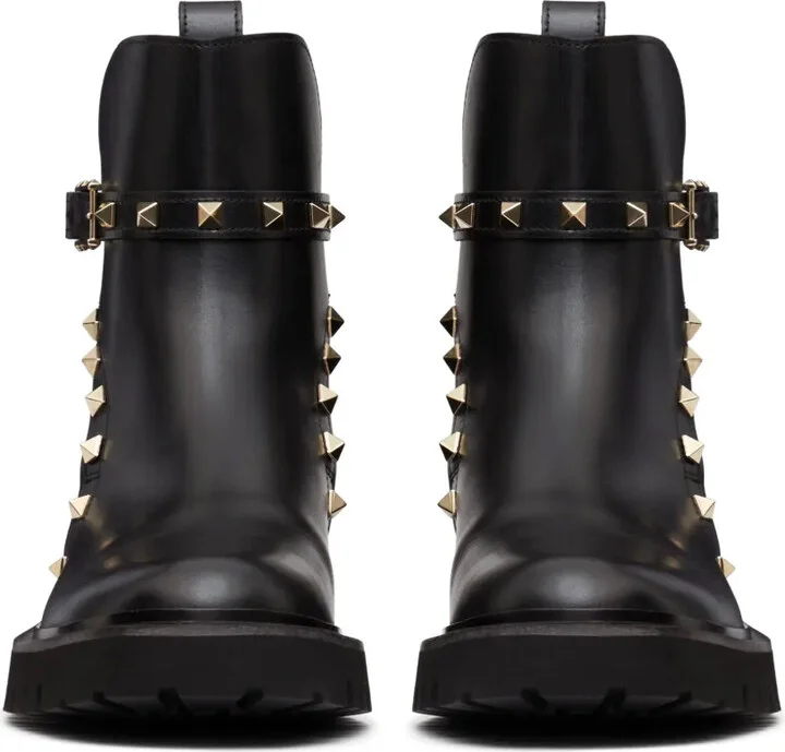 Rockstud 40mm leather ankle boots - Image 4