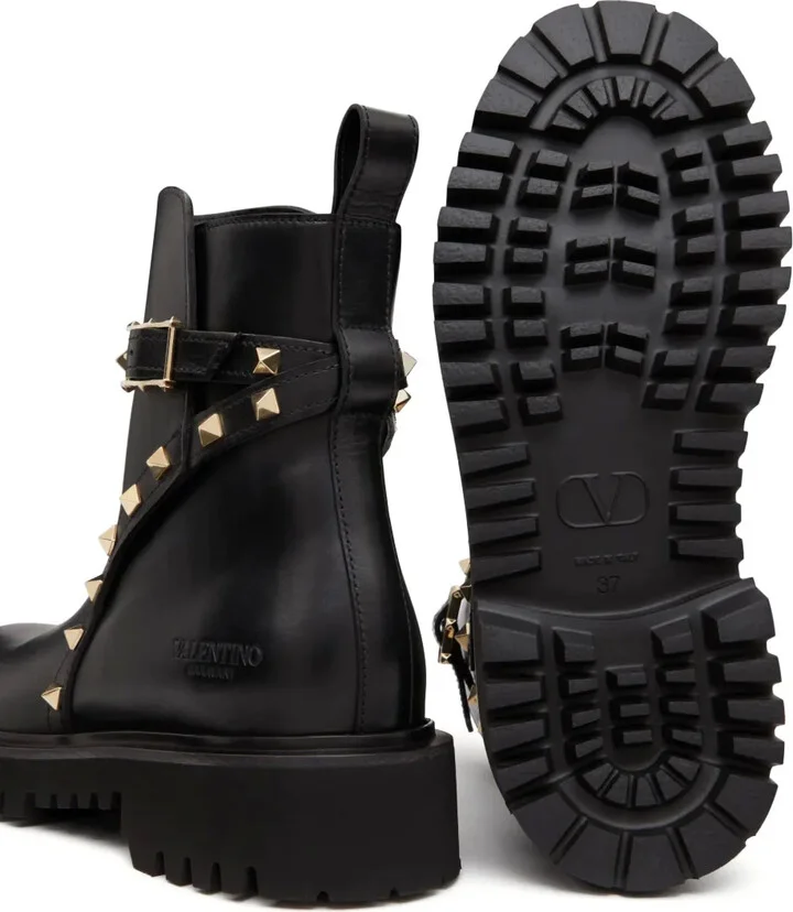 Rockstud 40mm leather ankle boots - Image 5