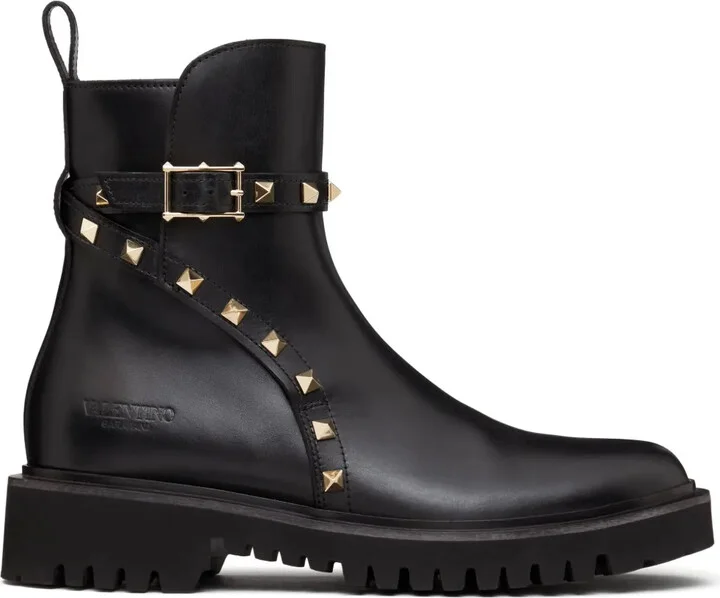 Rockstud 40mm leather ankle boots