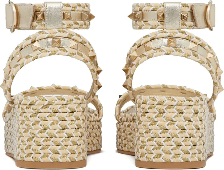 Rockstud 45mm woven sandals - Image 3