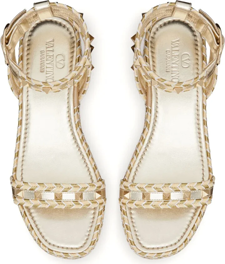 Rockstud 45mm woven sandals - Image 4