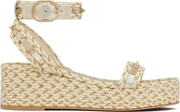 Rockstud 45mm woven sandals