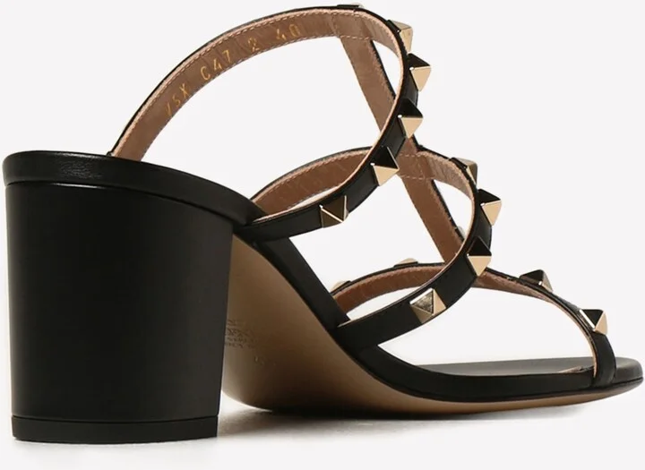 Rockstud 60 Calf Leather Sandals - Image 2