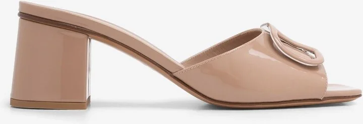 Rockstud 60 Patent Leather Mules