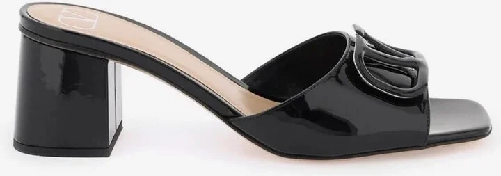 Rockstud 60 Patent Leather Mules