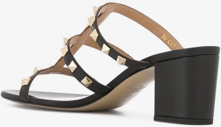 Rockstud 60 Sandals in Calf Leather - Image 3