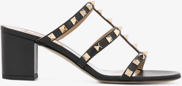 Rockstud 60 Sandals in Calf Leather