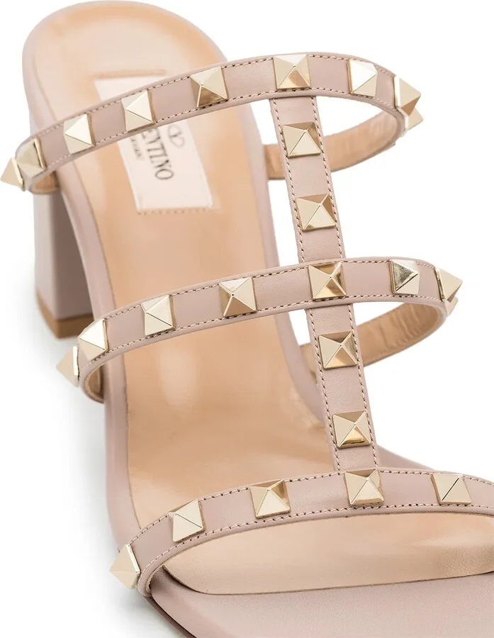 Rockstud 60mm leather mule sandals - Image 2