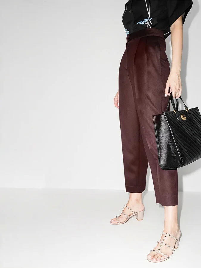 Rockstud 60mm leather mule sandals - Image 3