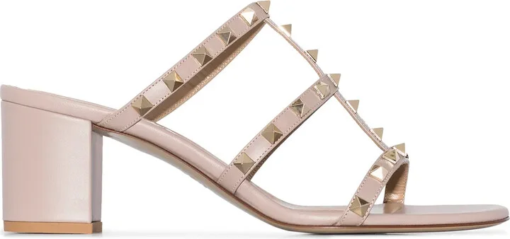 Rockstud 60mm leather mule sandals