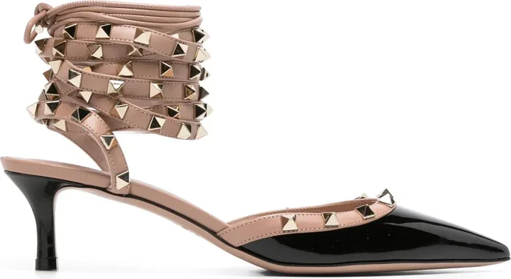 Rockstud 60mm leather pumps
