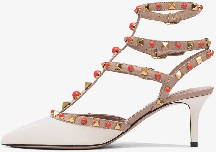 Rockstud 65 Leather Cage Pumps - Image 2