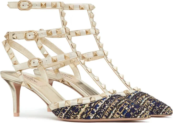 Rockstud 65mm tweed pumps - Image 2