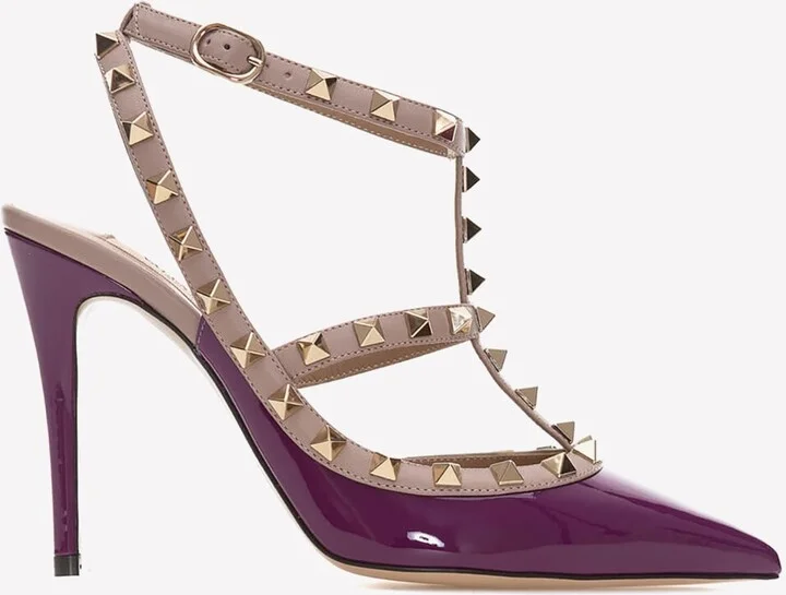 Rockstud 90 Pumps in Patent Leather