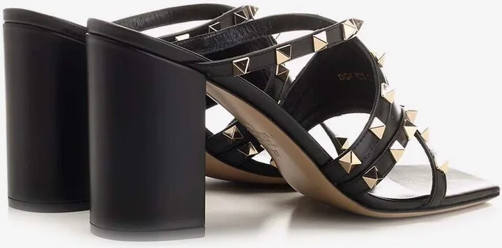 Rockstud 90 Strappy Leather Sandals - Image 2