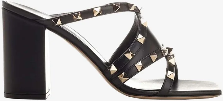 Rockstud 90 Strappy Leather Sandals
