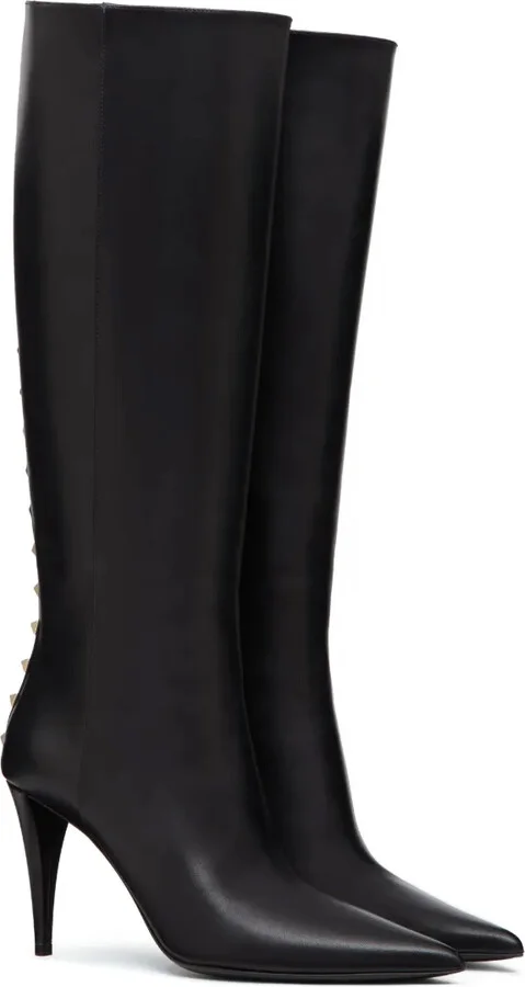 Rockstud 90mm knee-high leather boots - Image 2