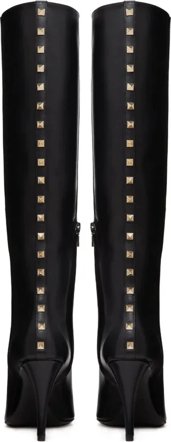 Rockstud 90mm knee-high leather boots - Image 3