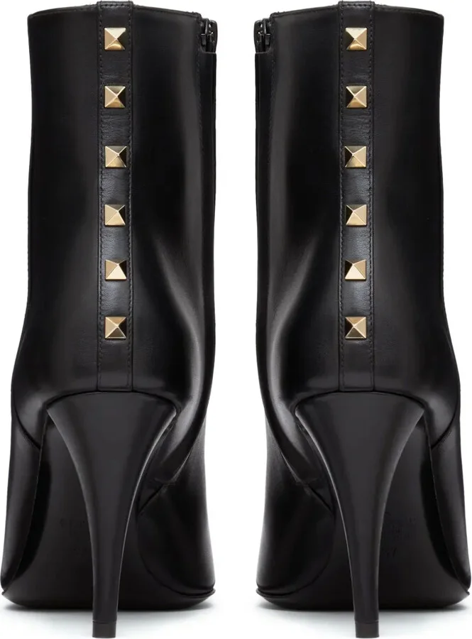 Rockstud 90mm leather ankle boots - Image 3
