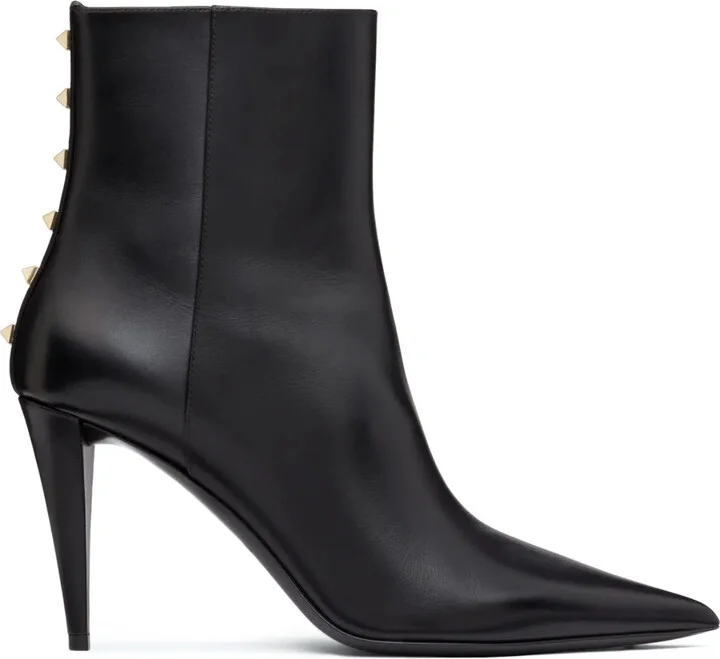 Rockstud 90mm leather ankle boots