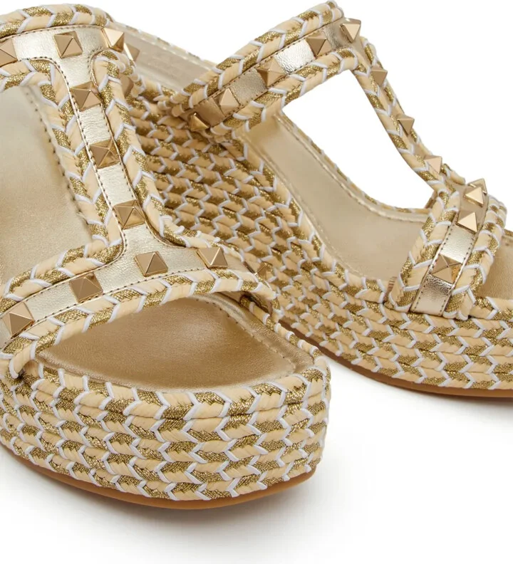 Rockstud 90mm woven wedge sandals - Image 5