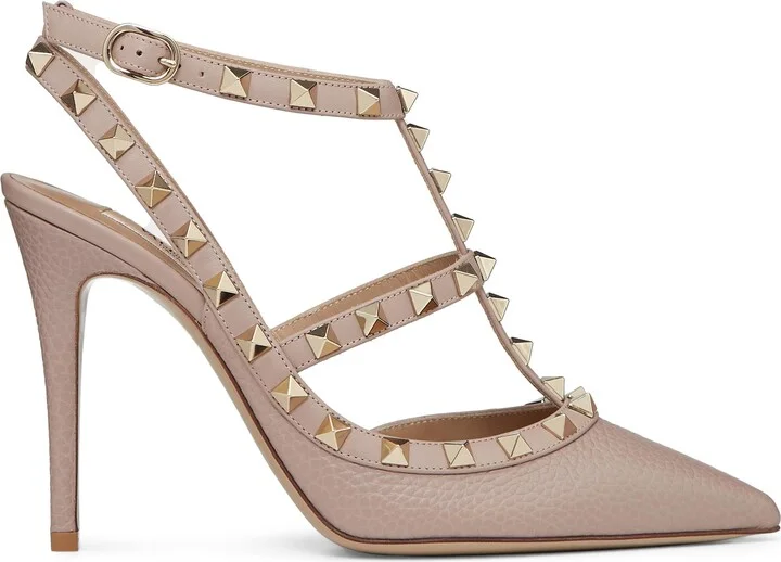 Rockstud Ankle Strap Pointed Toe Pump - Image 4