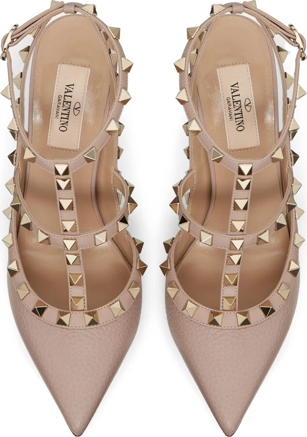 Rockstud Ankle Strap Pointed Toe Pump - Image 5