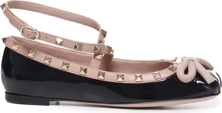 Rockstud Ballerinas In Patent Leather