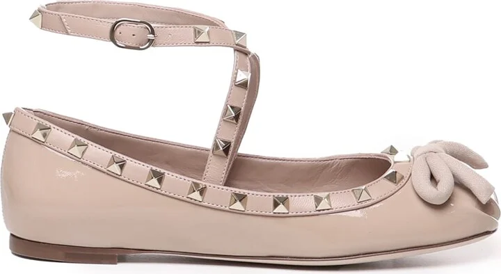 Rockstud Ballerinas In Patent Leather