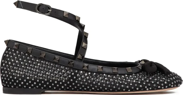 Rockstud ballet flats