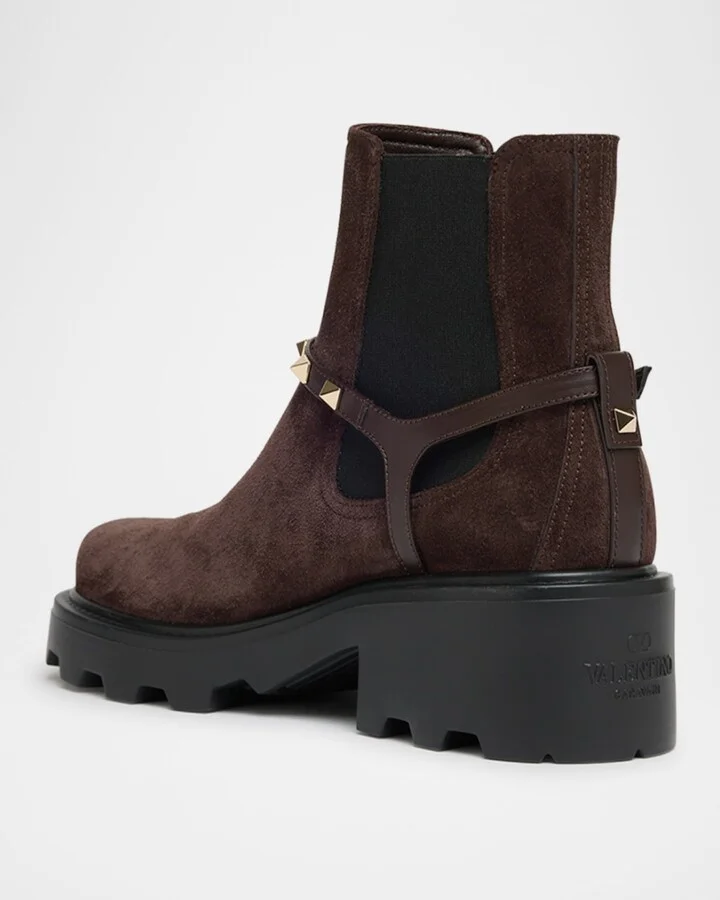 Rockstud Beatle Suede Chelsea Boots - Image 2