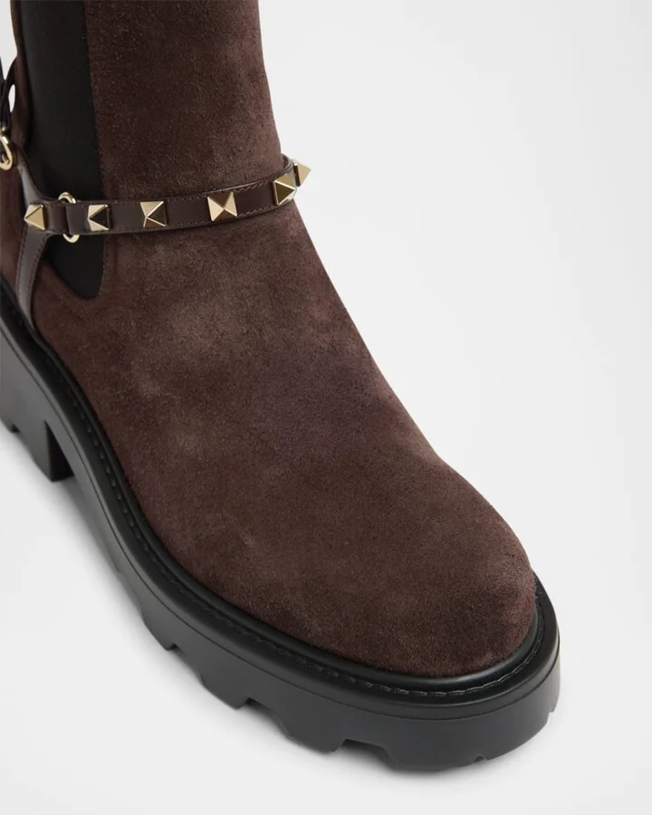 Rockstud Beatle Suede Chelsea Boots - Image 4