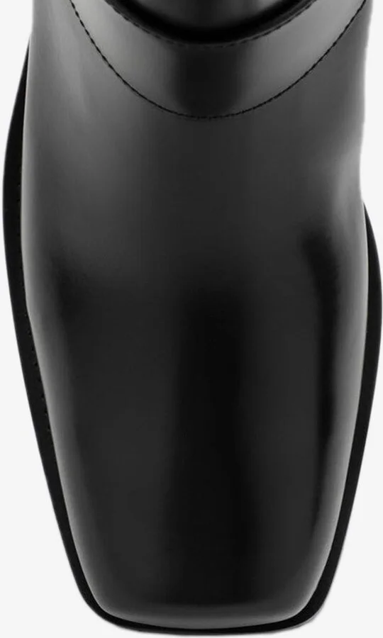 Rockstud Biker Ankle Boots in Calf Leather - Image 2