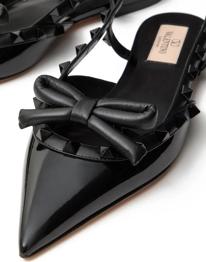 Rockstud Bow slingback ballerina shoes - Image 5