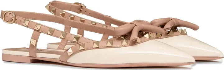 Rockstud Bow slingback ballerina shoes - Image 2