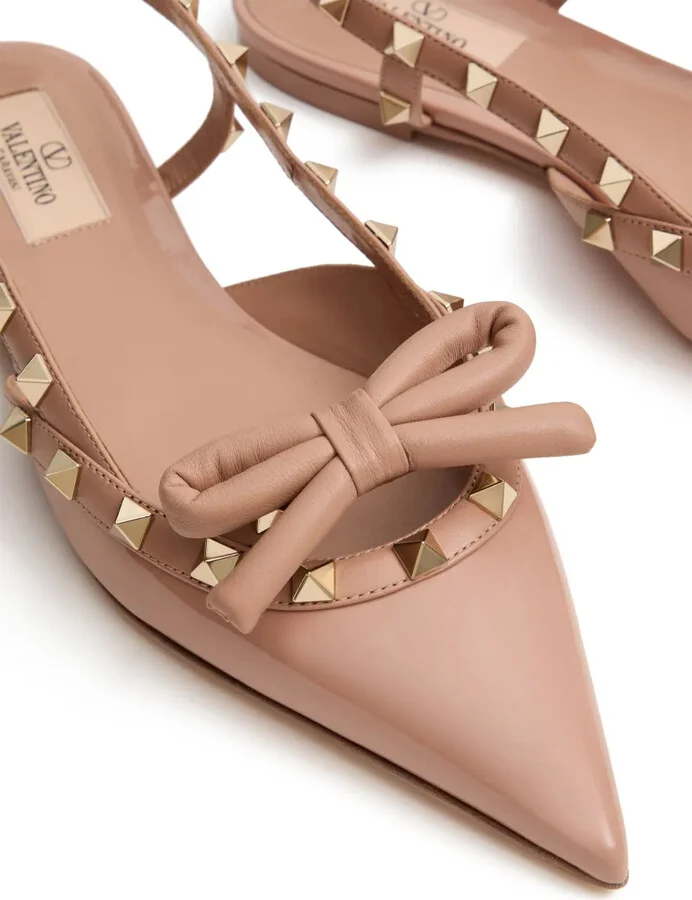Rockstud Bow slingback ballerina shoes - Image 5