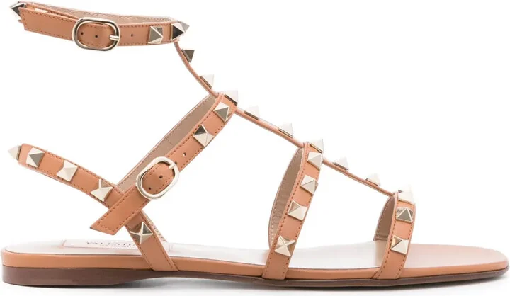 Rockstud cage-design sandals